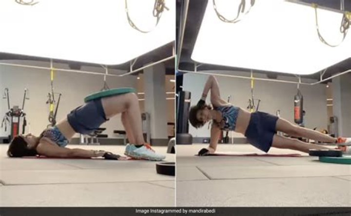 Mandira Bedi in Workout Gear Turns a Frown Upside Down